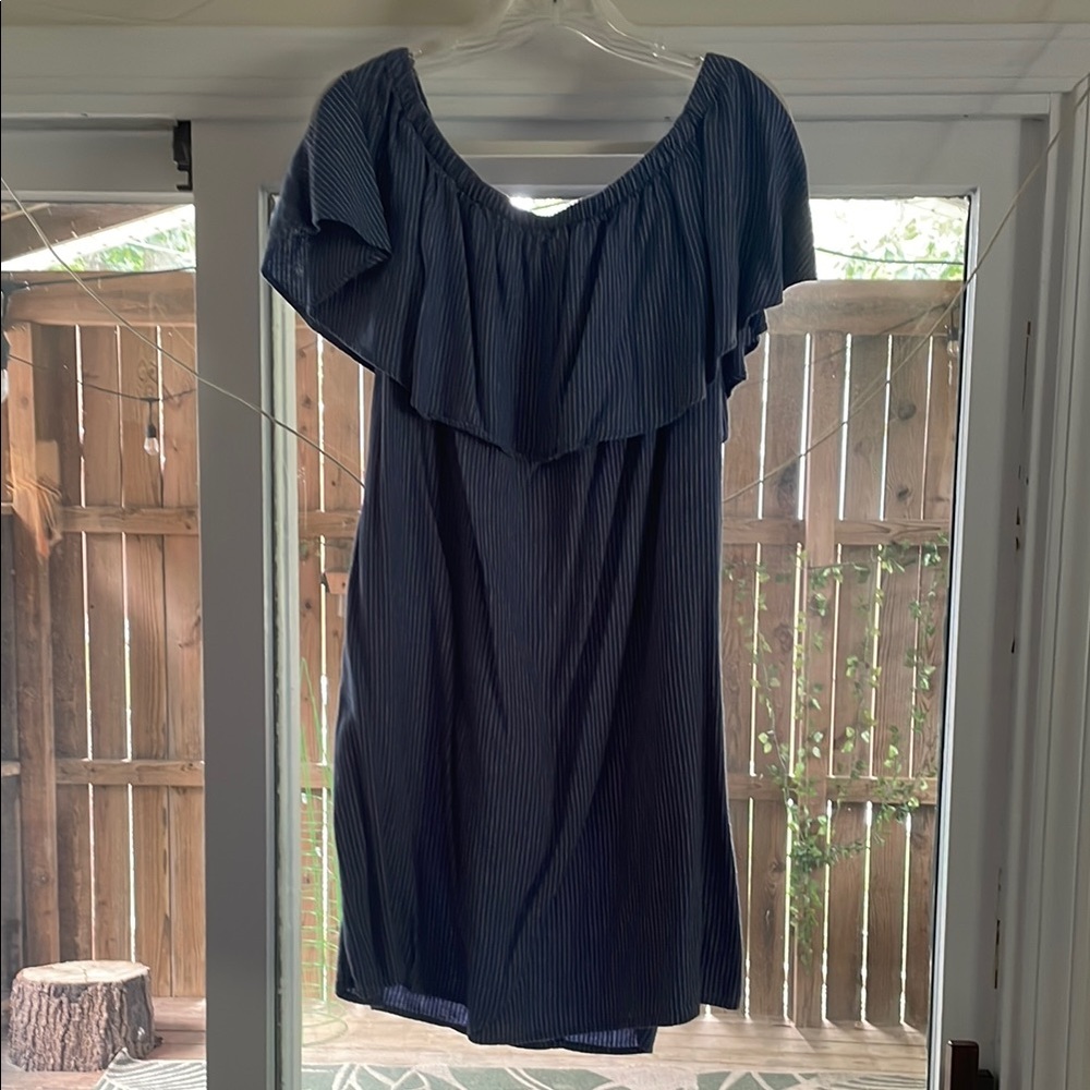 Old Navy Striped Blue Mini Dress